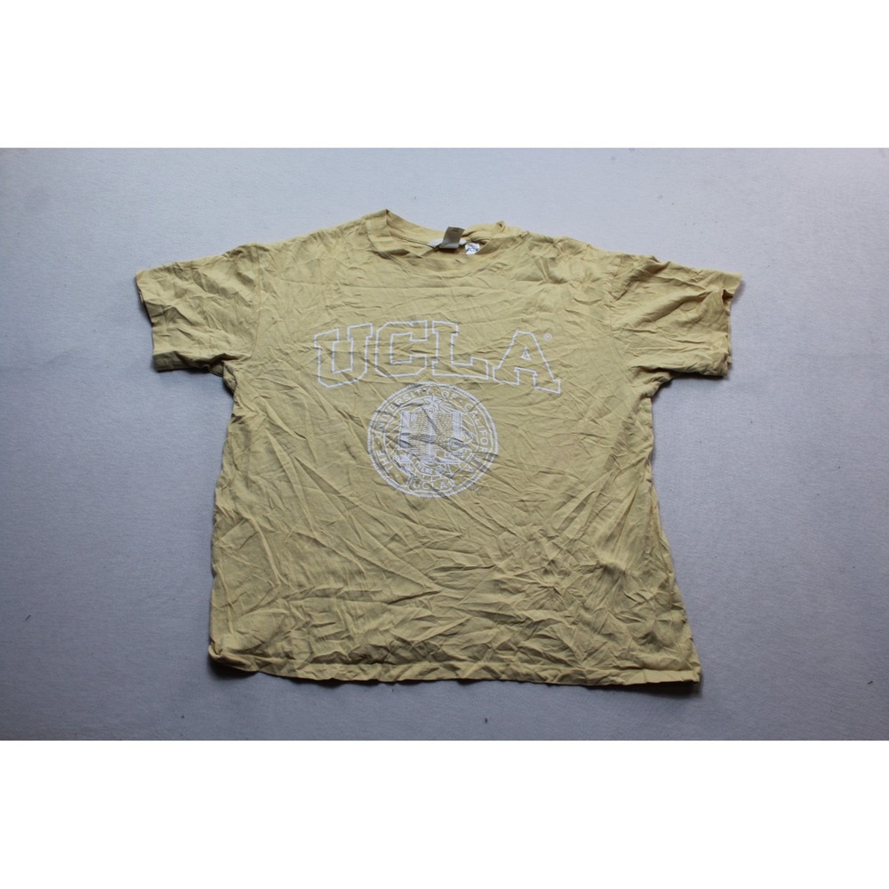 H&M T-Shirt Men Small Yellow Excellent UCLA Collegiate Graphic Tee